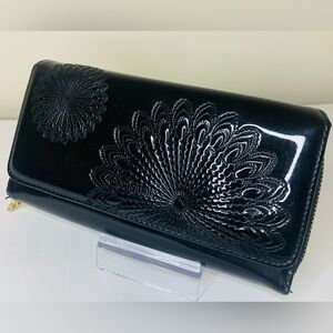 Desigual Elegant Black Embossed Women's Clutch Wallet!